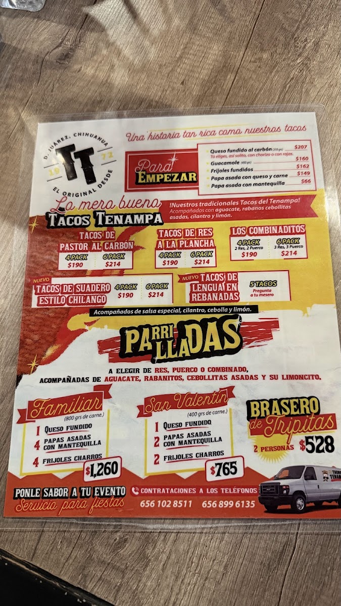 Tacos Tenampa Menu - Image 2